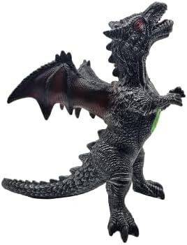 Muñeco Dragon Dos Cabeza de 39cm de Cabeza a Cola de plastico Blando Libre de BPA Figura de accion reailsta de Dinosaurio con 2 Cabezas con sonido aterrador