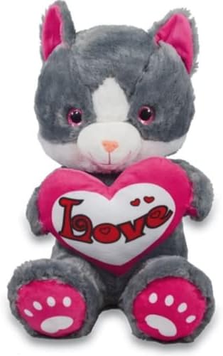 Oso de Peluche 45cm Regalo para Dia de los Enamorados con un corazón con Mensaje Love sensación de Felpa Muy Suave Regalo para el Dia de los enamorados