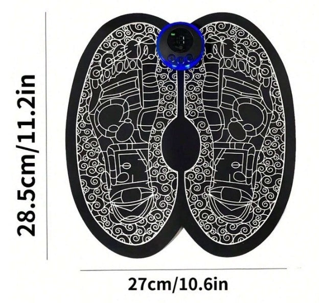 Masajeador de Pies EMS Eléctrico recargable con mando, mejora la circulasion sanguinea y relaja los musculos con 8 Modos y 19 Engranajesr Masaje de Piernas Portátil para Aliviar Dolor Cansadas