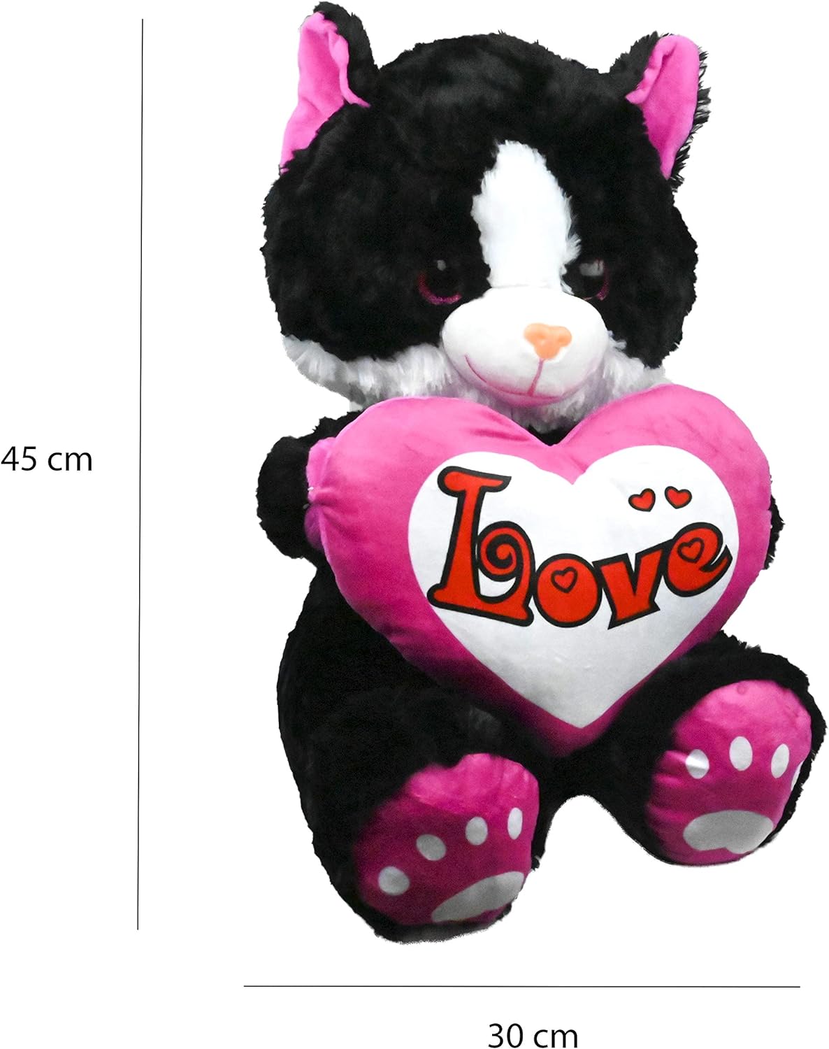 Oso de Peluche 45cm Regalo para Dia de los Enamorados con un corazón con Mensaje Love sensación de Felpa Muy Suave Regalo para el Dia de los enamorados