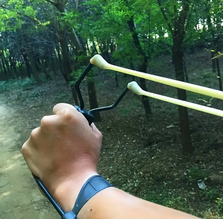 Tirachinas Profesional Con Soporte Para La Muñeca, Tirachinas Plegable Para Caza Al Aire Libre Con Banda De Goma, Juguete Al Aire Libre Para Juego De Competición Deporte Y Aire Libre