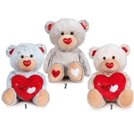 Oso de Peluche 45cm corazon con globos con Frase de Amor, 'I Love You' para dar en regalo cumpleaños, Boda, día de San Valentín