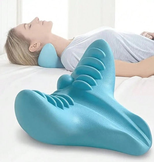 Almohada masaje pillow de tracción quiropráctica para relajar el cuello y los hombros, estiramiento de cuello, almohada para el alivio del dolor cervical y el alineamiento de la columna vertebral